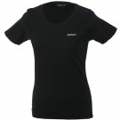 Ladies' Basic-T auf schwarz
